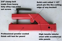 CLAMP ON TRAILER HITCH SKIDSTEER bobcat tractor bucket