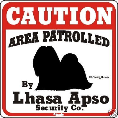 Lhasa Apso Caution Dog Sign - Many ...