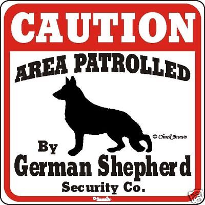 German Shepherd Caution Sign