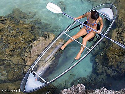 Molokini Transparent Clear Bottom Kayak with Seats and Paddles