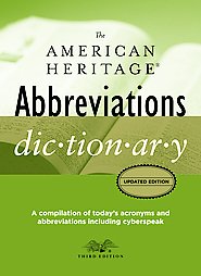 The American Heritage Abbreviations Dictionary (2007, Hardcover, Updated)
