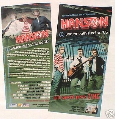 HANSON TOWER RECORDS POSTER + 2005 AUSTRALIA HANDBILL  