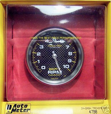 Auto Meter 4798 Carbon Fiber Tachometer 10,000 RPM  