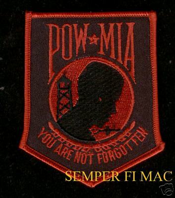 POW MIA YOU ARE NOT FORGOTTEN USMC USN ARMY USAF PATCH  