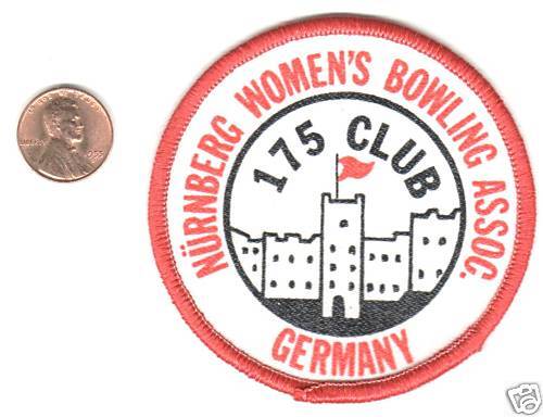 Vintage Nurnberg Germany 175 Club Bowling Patch  