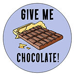 GIVE ME CHOCOLATE pin button candy bar chocoholic CUTE  