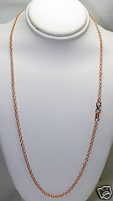 20" Solid 14K Pink Rose Gold Fancy Chain Necklace Sparkling ITALIAN Beauty 4.02g