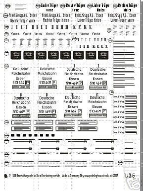 35 Beschriftungssatz für Dora Eisenbahngeschütz 1538