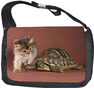 SOMALI KATZE & SCHILDKRÖTE   COLLEGE TASCHE   TIF06  