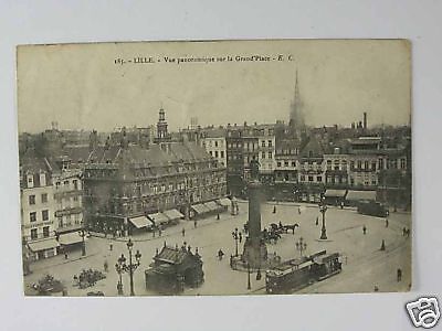 LILLE, FRANCE, GRANDPLACE TRAMWAYS, 1910s POSTCARD  