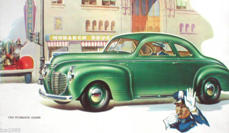 1941 PLYMOUTH Brochure/Catalog SEDAN,COUPE,  