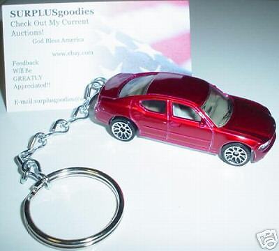 2006 2007 DODGE CHARGER RED Key Chain Keychain Ring NEW  