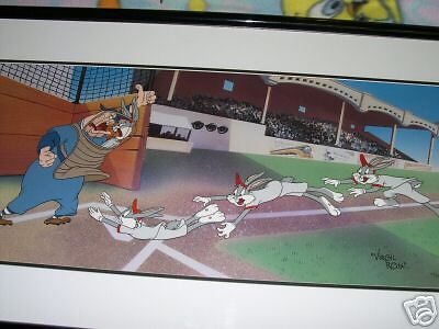 YER OUT BUGS BUNNY FRAMED SIGNED VIRGIL ROSS wb  