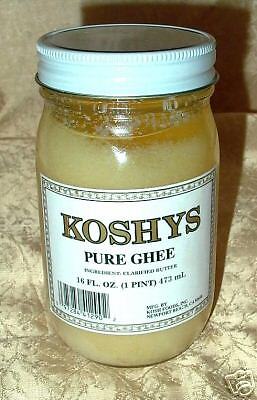 Pure Ghee ( Clarified Butter ) Koshys Brand 1 Pint  