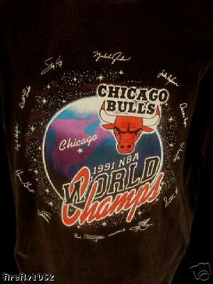 1991 ~CHICAGO BULLS~ VINTAGE * WORLD CHAMPS * T SHIRT  