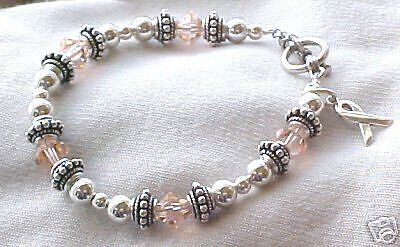 Uterine Cancer Awareness Bracelet w/ Swarovski  