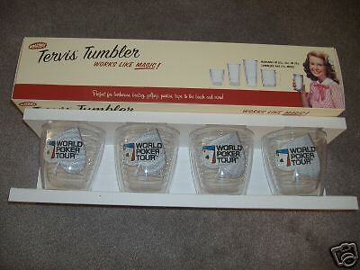 New in Box * World Poker Tour Tervis Tumblers Set/4  