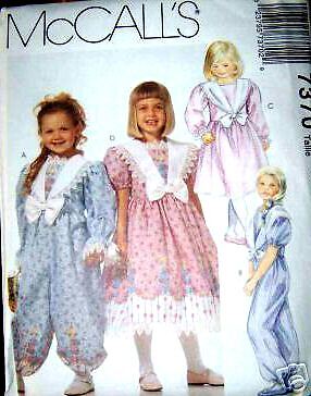 McCall’s 7370 Girls’ Dress and Jumpsuit Pattern Sz 6 8  