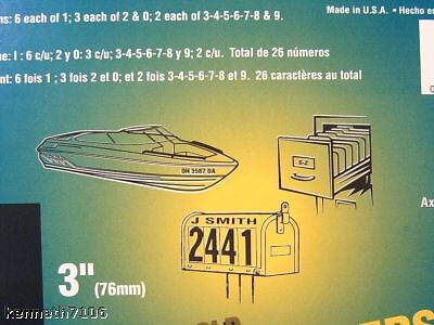   Number Self Stick Gold Black Boat Car house Trailer Mailbox 26 Numbers