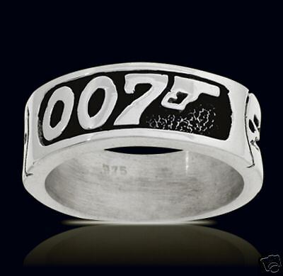 STERLING SILVER 925 JAMES BOND 007 RING ALL SIZE  