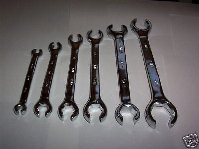 6pc MICHIGAN INDUSTRIAL FLARE NUT LINE WRENCH SET SAE  
