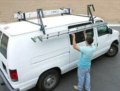 Van Truck Rack White Ladder Lift 