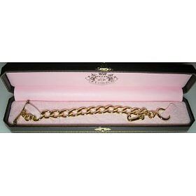 Juicy Couture 8 Bracelet with J Charm  Polished Gold  