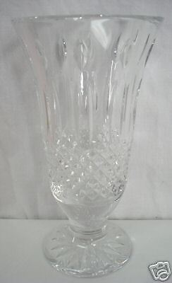 Waterford Cut Crystal Vase Happy Birthday 6 7/8 Footed  