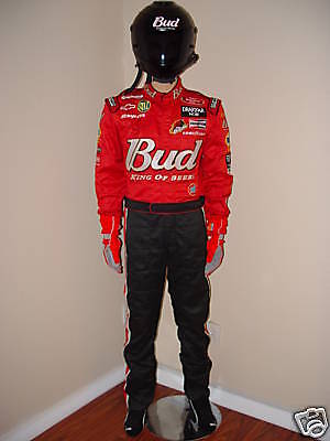 Dale Earnhardt Jr Signed Autographed Firesuit Driver Suit Helmet Bud 