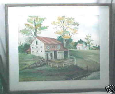 OLIVER SMITH ESTATE PA BARN IMPRESSIONIST WC LISTED  