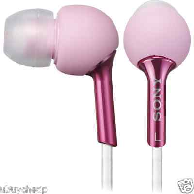 SONY MDR EX55 PINK SUPER LIGHT EARPUDS EAR BUDS NEW  