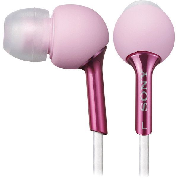 SONY MDR EX55 PINK SUPER LIGHT EARPUDS EAR BUDS NEW  