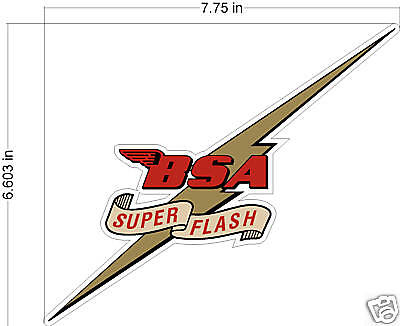 BSA Super Flash - emblem logo motorcycle decal (x1) - Photo 1 sur 1