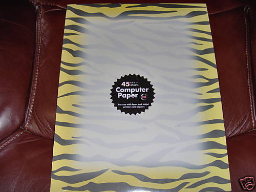 Computer Printer Stationery Paper Tiger Stripes  