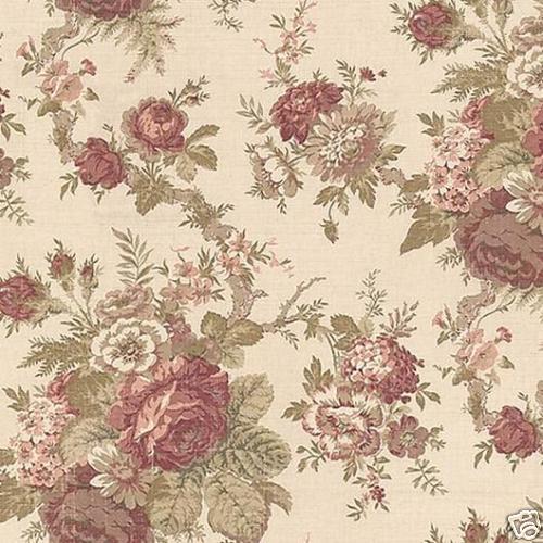 Waverly Norfolk Rose Mulberry Cotton fabric by the yard  