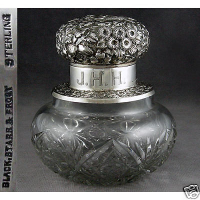 Black, Starr,& Frost sterling & crystal perfume bottle  