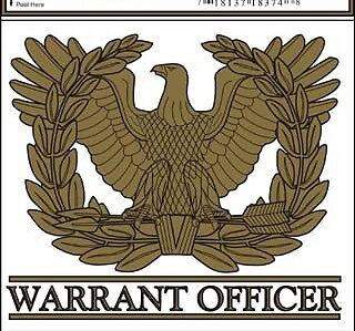 ARMY WARRANT OFFICER GOLD EAGLE MILITARY STICKER DECAL  