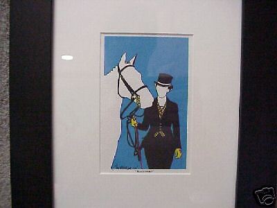 Framed Signed Print   Black Habit   Sidesaddle Art  