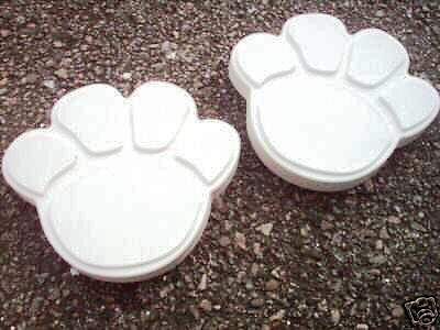 NEW Plaster concrete resin abs plastic pawprint mold  