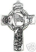 Fine Pewter Firefighter St. Florian Wall Cross  