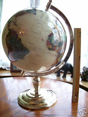 330mm Gem Stone Globe (With Gold Plated Stand)..NEW