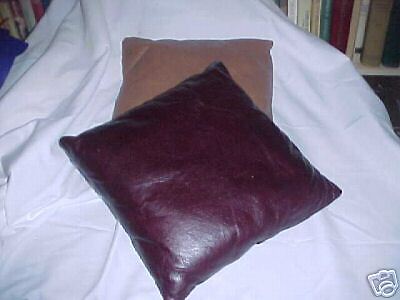 NEW GENUINE LEATHER PILLOWS  14   CHOICE OF COLORS  
