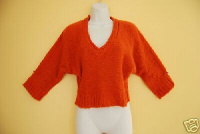 NWT designer Love Lola Vintage orange sweater sz Large  