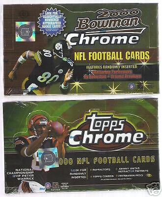 2000 Bowman Chrome Football Hobby Box TOM BRADY ROOKIE  
