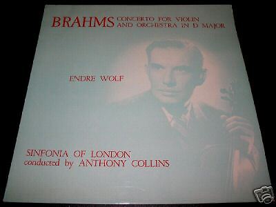 ENDRE WOLF, VIOLIN / BRAHMS CONCERTO OP. 77 / LP  