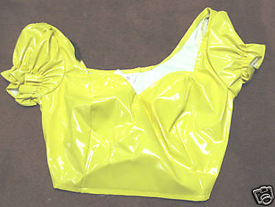 ADULT YELLOW VINYL SWEETHEART TOP SMALL  