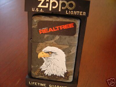 REALTREE HARDWOODS BALD EAGLE ZIPPO LIGHTER MINT IN BOX  