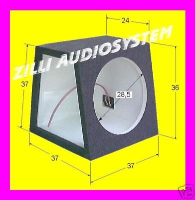 BOX x SUBWOOFER 28 LT. MDF DA 19 mm. Finestra in vetro  