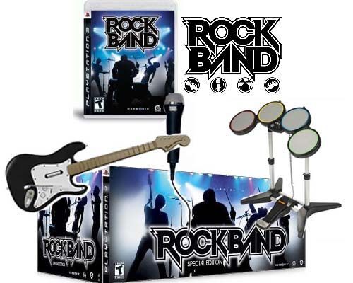 PS3 ROCK BAND 1 Special Edition Bundle Kit Drums/Guitar 014633159141 