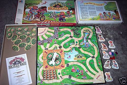 1990 CPK Bicycle Race Board Game Cabbage Patch Kids  